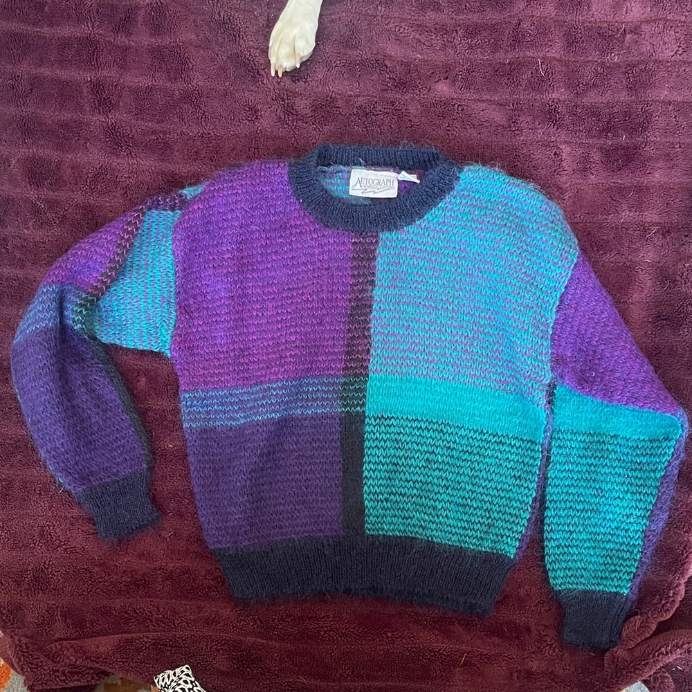 Autograph Purple and Blue Sweater Size Small